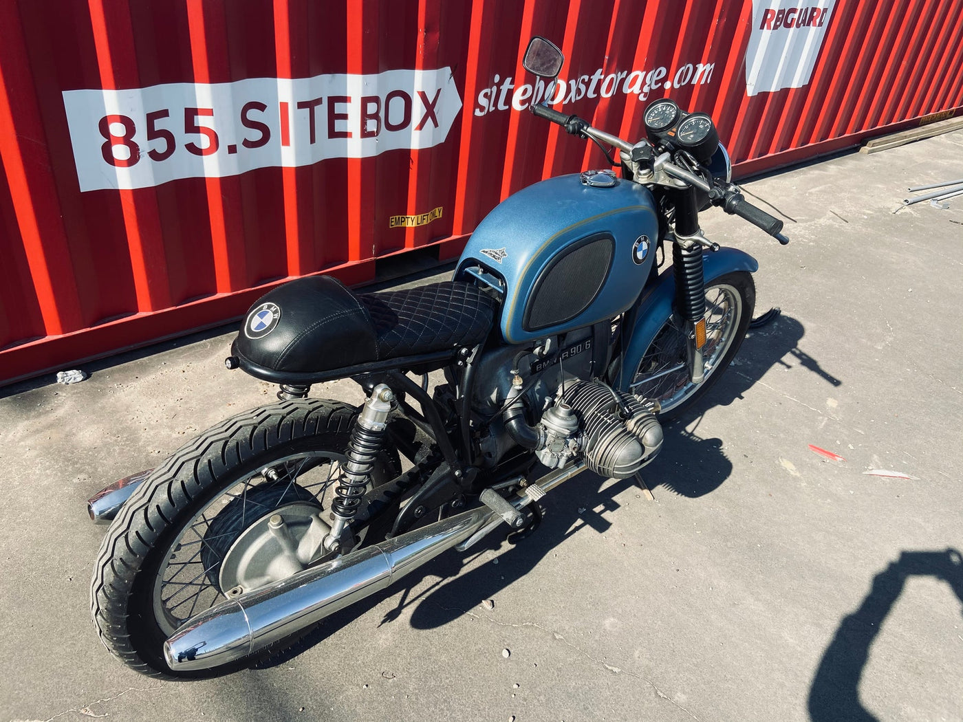 1974 BMW R90/6 Custom Cafe Vintage Motorcycle Blue